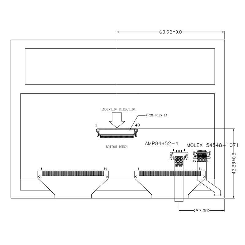 5,7 tuuma 640x480 TFT LCD moduuli näyttöä